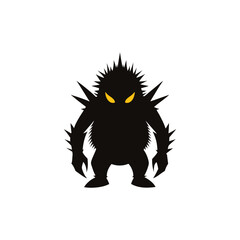 Fototapeta premium Fearsome Spiked Monster Illustration Dark Fantasy Creature Design