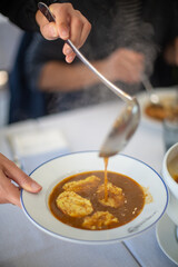 Bouillabaisse, a traditional fish soup from the south east of France.