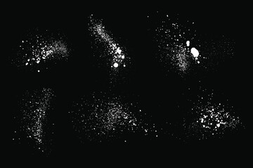 Falling snowflake new year snowfall background design set