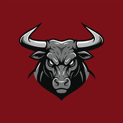 bull head vector illustration