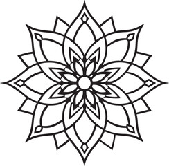 Mandala Line Art Vector