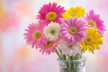 a vase filled with lots of pretty flowers