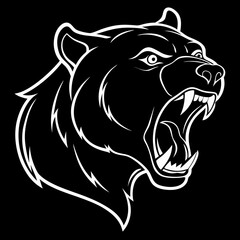 tiger head silhouette