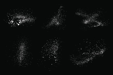 Heavy snowflakes blizzard effect background design set