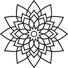 Abstract flower isolated on black