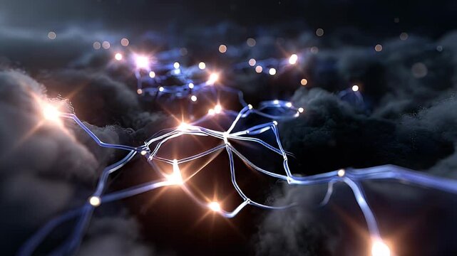 Abstract neural network illustration