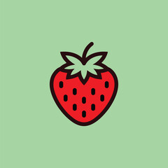 vector illustration of a strawberry