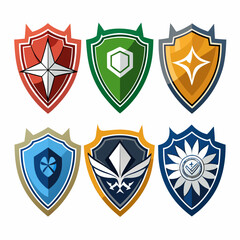 Obraz premium Shield Emblem Logo Icon on White Background, Security Concept, Protection Symbol, Badge Design, Corporate Branding, Vector Illustration 