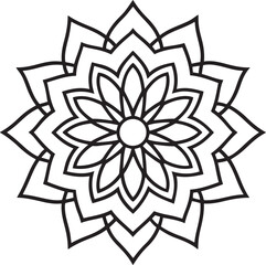 Abstract floral vector design featuring a nature-inspired pattern with leaf and sun elements, ideal for wallpaper or vintage art illustration