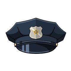 Police Officer Hat Vector Illustration