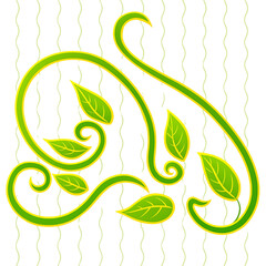 abstract floral background with leaves