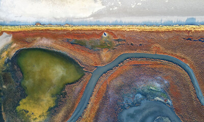 Natural Abstraction &ndash; Atanasovsko Lake from a Bird&rsquo;s-Eye View