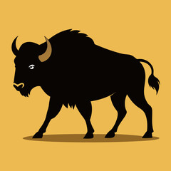 bull on white background