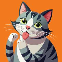 cat, animal, cartoon, kitten, vector, illustration, cute, pet, feline, kitty, black, mammal, pets, drawing, domestic, funny, fur, art, design, animals, tail, fun, love, raccoon, character