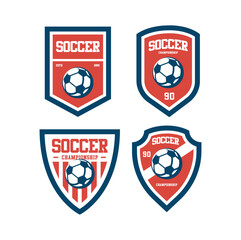 football logo, badge design template 
