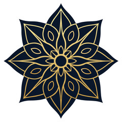 Obraz premium Overlapping Petal Mandala with Ornamental Flow and Strong Contrast