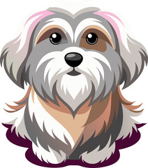 Lhasa Apso vector logo 