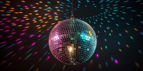 Obraz premium Mirror Ball,Colorful reflection,Nightlife , Party