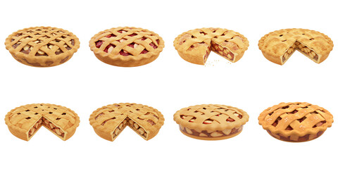 Variety of Pies: An array of golden-crusted, delectable pies with various fillings, promising a symphony of flavors. capturing the warmth of a homemade treat.