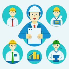 Architect holding blueprint isolated on white background, realistic illustration representing construction planning, architecture, building design, engineering, and professional work.