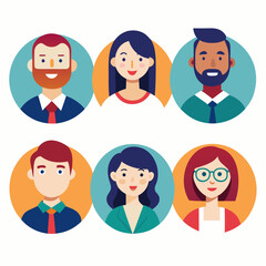 Man and woman team icon isolated on white background, realistic illustration representing teamwork, collaboration, partnership, business cooperation, and professional communication.