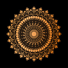 Elegant Ornamental Mandala Vector on Dark Background