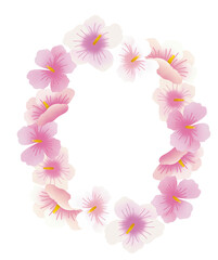 꽃 화환 테두리