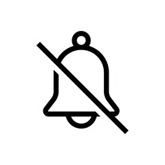 No Notification Symbols Collection – Vector Bell with Slash
