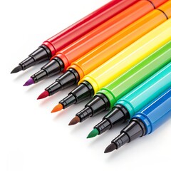 Rainbow Brush Pens Vibrant Markers for Art and Design, stationary , color pencils