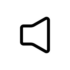 Simple Sound Icon – Vector Speaker Without Sound Waves