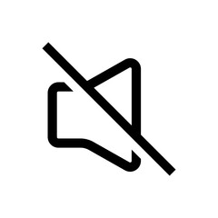 No Sound Icon – Minimalist Mute Speaker Vector