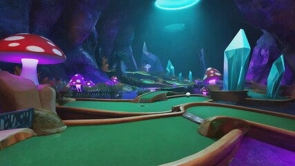 Mini indoor golf.
