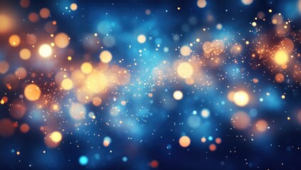 Fototapeta premium Abstract bokeh background with vibrant, glowing particles