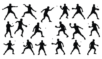 A Collection of Athletes in Various Game-Play Poses, Highlighting the Speed and Agility of Ping Pong