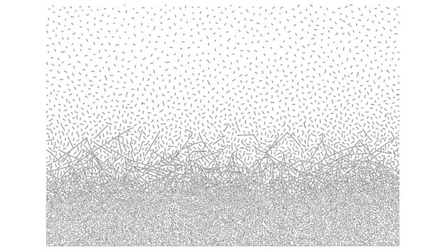 Abstract Black and White Pattern with Random Lines and Dots