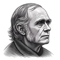 Engraved Portrait Symbolizing Growth - Development