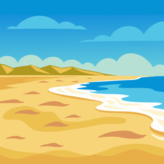 Realistic sandy beach texture with detailed grains and natural patterns for design backgrounds
