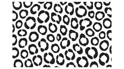 Black and White Leopard Print Pattern with Bold Spots