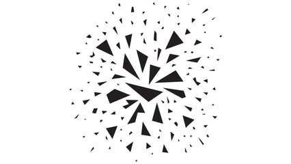 Obraz premium Exploding Black Triangular Fragments