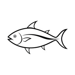 Obraz premium tuna line art