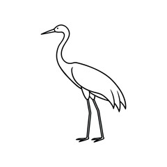Obraz premium crane line art