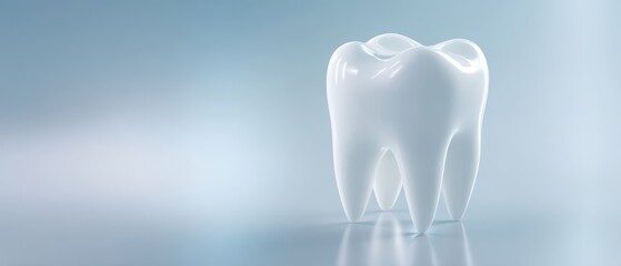The pristine white tooth symbolizing dental health and hygiene.