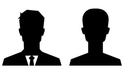 stock vector silhouette avatar profile people business man person head face anonymous user icon