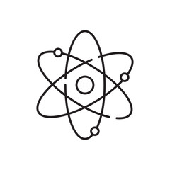 Molecule, cell, atom, protein editable stroke outline icon.