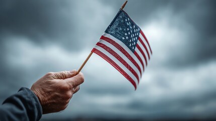 American Flag Waving on Independence Day Celebration