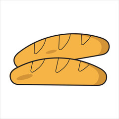 Crispy Baguette A Fast Food Delight, French Bread Illustration