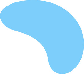 Simple blue abstract blob shape element