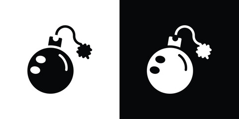 Bomb icon black silhouette for web, and mobile app