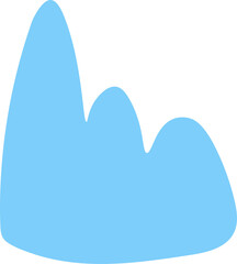 Simple blue abstract blob shape element