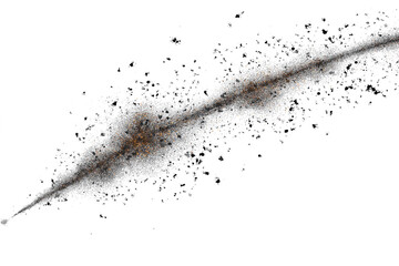 cosmic art illustration of the Milky Way isolated on white background